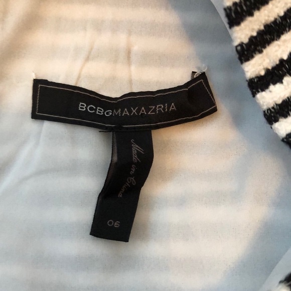 BCBG black & white Piper striped peplum dress - Picture 8 of 8